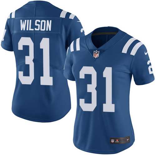 Women's Nike Indianapolis Colts #31 Quincy Wilson Royal Blue Team Color Stitched NFL Vapor Untouchable Limited Jersey