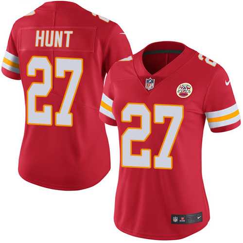 Women's Nike Kansas City Chiefs #27 Kareem Hunt Red Team Color Stitched NFL Vapor Untouchable Limited Jersey