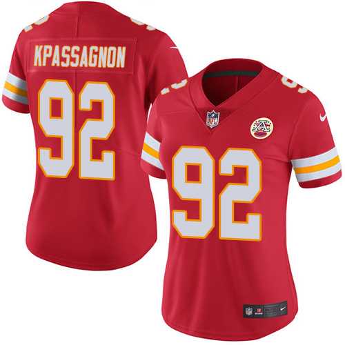 Women's Nike Kansas City Chiefs #92 Tanoh Kpassagnon Red Team Color Stitched NFL Vapor Untouchable Limited Jersey