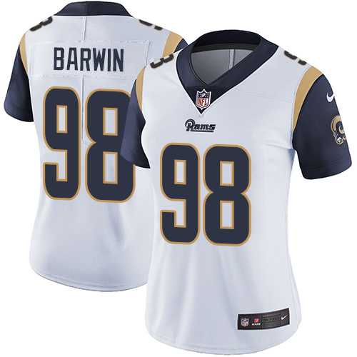 Women's Nike Los Angeles Rams #98 Connor Barwin White Stitched NFL Vapor Untouchable Limited Jersey