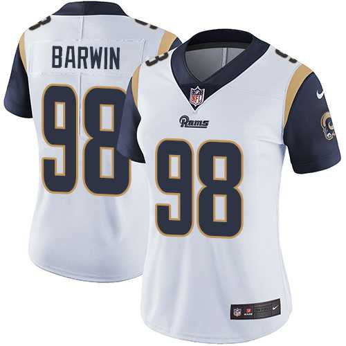 Women's Nike Los Angeles Rams #98 Connor Barwin White Stitched NFL Vapor Untouchable Limited Jersey Women's Nike Los Angeles Rams #98 Connor Barwin White Stitched NFL Vapor Untouchable Limited Jersey