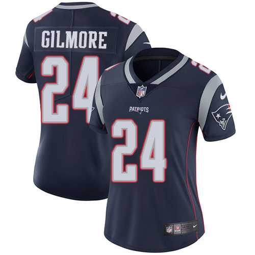 Women's Nike New England Patriots #24 Stephon Gilmore Navy Blue Team Color Stitched NFL Vapor Untouchable Limited Jersey