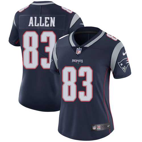 Women's Nike New England Patriots #83 Dwayne Allen Navy Blue Team Color Stitched NFL Vapor Untouchable Limited Jersey