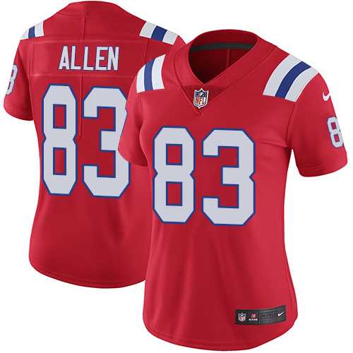 Women's Nike New England Patriots #83 Dwayne Allen Red Alternate Stitched NFL Vapor Untouchable Limited Jersey