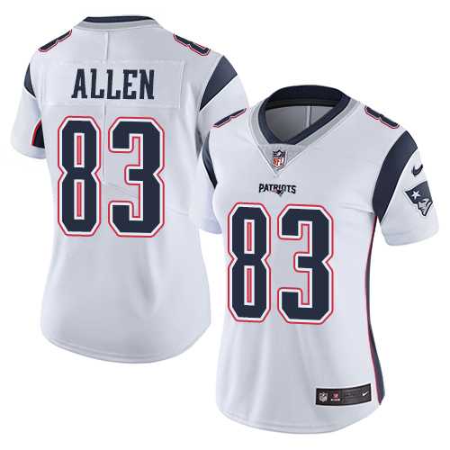 Women's Nike New England Patriots #83 Dwayne Allen White Stitched NFL Vapor Untouchable Limited Jersey