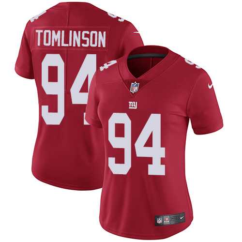 Women's Nike New York Giants #94 Dalvin Tomlinson Red Alternate Stitched NFL Vapor Untouchable Limited Jersey