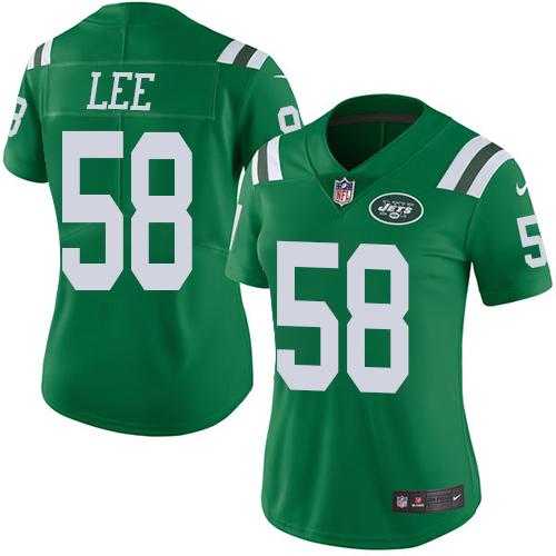 Women's Nike New York Jets #58 Darron Lee Green Stitched NFL Limited Rush Jersey