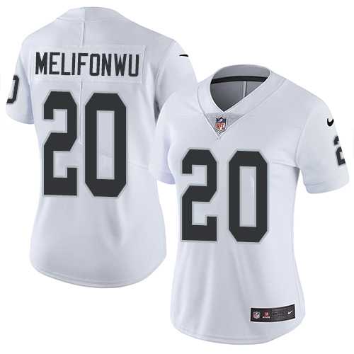 Women's Nike Oakland Raiders #20 Obi Melifonwu White Stitched NFL Vapor Untouchable Limited Jersey