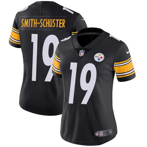 Women's Nike Pittsburgh Steelers #19 JuJu Smith-Schuster Black Team Color Stitched NFL Vapor Untouchable Limited Jersey