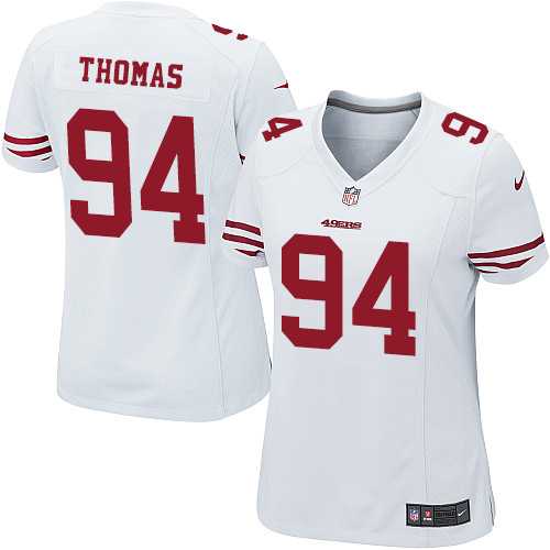Women's Nike San Francisco 49ers #94 Solomon Thomas White Stitched NFL Elite Jersey