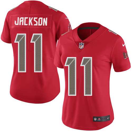 Women's Nike Tampa Bay Buccaneers #11 DeSean Jackson Red Stitched NFL Limited Rush Jersey Women's Nike Tampa Bay Buccaneers #11 DeSean Jackson Red Stitched NFL Limited Rush Jersey