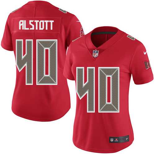 Women's Nike Tampa Bay Buccaneers #40 Mike Alstott Red Stitched NFL Limited Rush Jersey Women's Nike Tampa Bay Buccaneers #40 Mike Alstott Red Stitched NFL Limited Rush Jersey