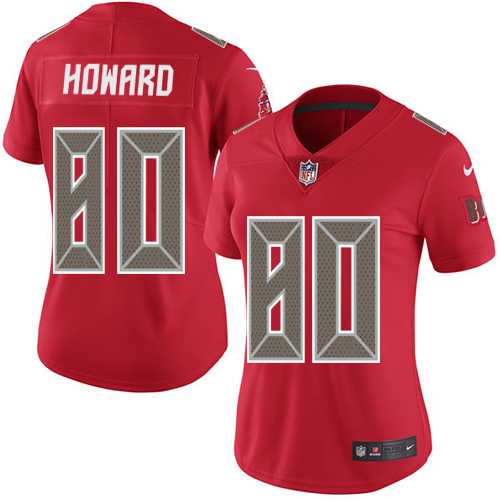 Women's Nike Tampa Bay Buccaneers #80 O. J. Howard Red Stitched NFL Limited Rush Jersey