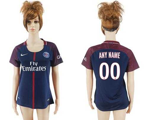 Women's Paris Saint-Germain Personalized Home Soccer Club Jersey