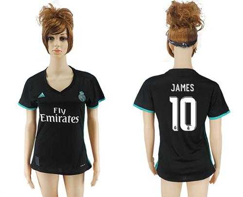 Women's Real Madrid #10 James Away Soccer Club Jersey