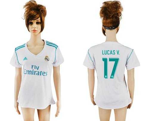 Women's Real Madrid #17 Lucas V. Home Soccer Club Jersey
