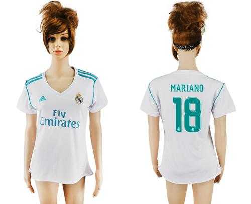 Women's Real Madrid #18 Mariano Home Soccer Club Jersey