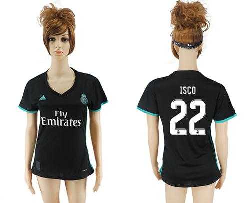 Women's Real Madrid #22 Isco Away Soccer Club Jersey