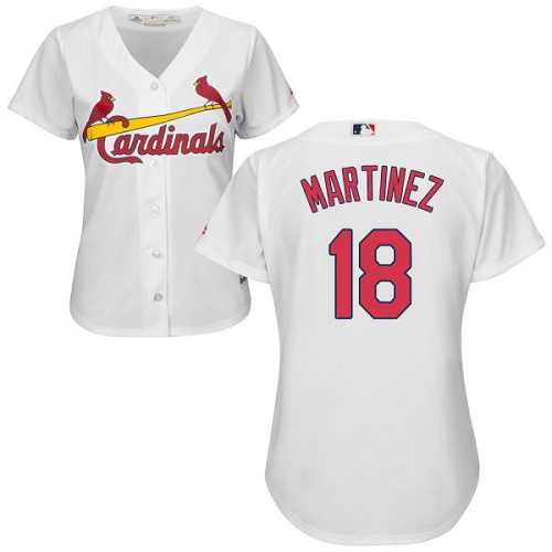 Women's St.Louis Cardinals #18 Carlos Martinez White Home Stitched MLB Jersey