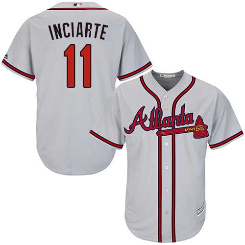 Youth Atlanta Braves #11 Ender Inciarte Grey Cool Base Stitched MLB Jersey Youth Atlanta Braves #11 Ender Inciarte Grey Cool Base Stitched MLB Jersey