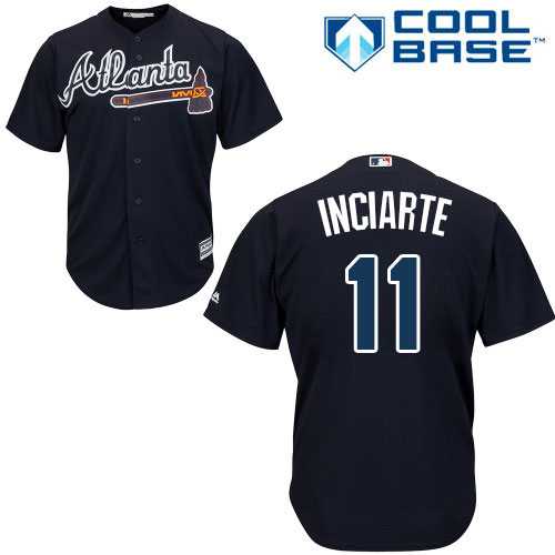 Youth Atlanta Braves #11 Ender Inciarte Navy Blue Cool Base Stitched MLB Jersey Youth Atlanta Braves #11 Ender Inciarte Navy Blue Cool Base Stitched MLB Jersey
