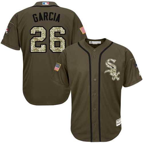 Youth Chicago White Sox #26 Avisail Garcia Green Salute to Service Stitched MLB Jersey