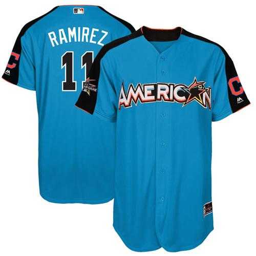 Youth Cleveland Indians #11 Jose Ramirez Blue 2017 All-Star American League Stitched MLB Jersey