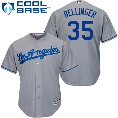 Youth Los Angeles Dodgers #35 Cody Bellinger Grey Cool Base Stitched MLB Jersey