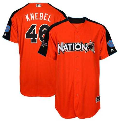 Youth Milwaukee Brewers #46 Corey Knebel Orange 2017 All-Star National League Stitched MLB Jersey