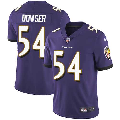 Youth Nike Baltimore Ravens #54 Tyus Bowser Purple Team Color Stitched NFL Vapor Untouchable Limited Jersey