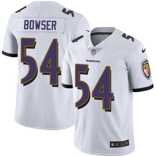 Youth Nike Baltimore Ravens #54 Tyus Bowser White Stitched NFL Vapor Untouchable Limited Jersey