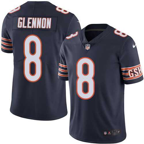 Youth Nike Chicago Bears #8 Mike Glennon Navy Blue Team Color Stitched NFL Vapor Untouchable Limited Jersey