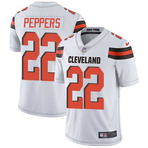 Youth Nike Cleveland Browns #22 Jabrill Peppers White Stitched NFL Vapor Untouchable Limited Jersey