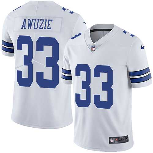Youth Nike Dallas Cowboys #33 Chidobe Awuzie White Stitched NFL Vapor Untouchable Limited Jersey