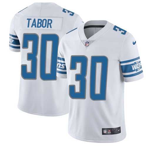Youth Nike Detroit Lions #30 Teez Tabor White Stitched NFL Vapor Untouchable Limited Jersey