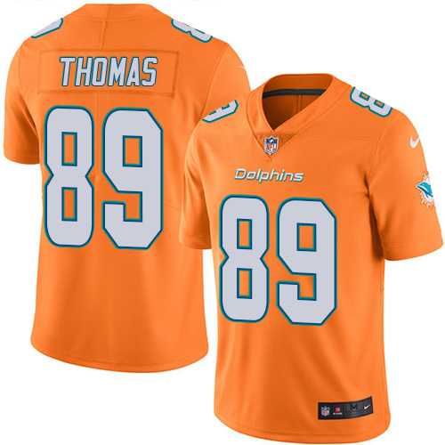 Youth Nike Miami Dolphins #89 Julius Thomas Orange Stitched NFL Limited Rush Jersey
