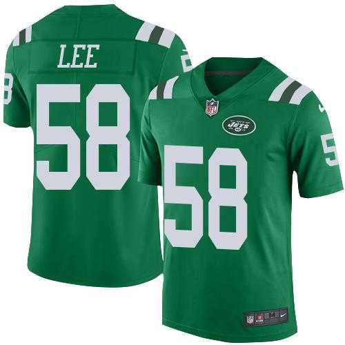 Youth Nike New York Jets #58 Darron Lee Green Stitched NFL Elite Rush Jersey