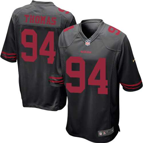 Youth Nike San Francisco 49ers #94 Solomon Thomas Black Alternate Stitched NFL Elite Jersey