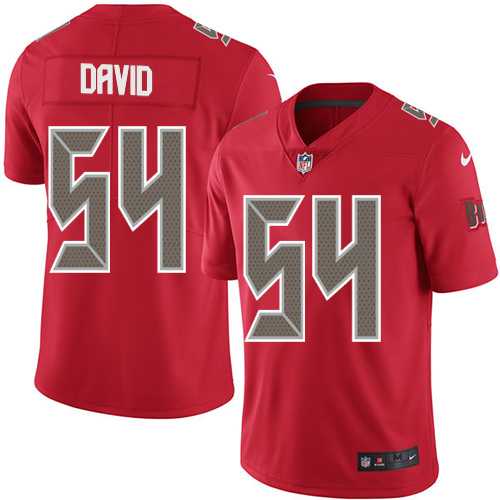 Youth Nike Tampa Bay Buccaneers #54 Lavonte David Red Stitched NFL Limited Rush Jersey