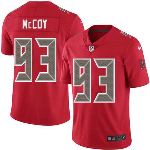 Youth Nike Tampa Bay Buccaneers #93 Gerald McCoy Red Stitched NFL Limited Rush Jersey
