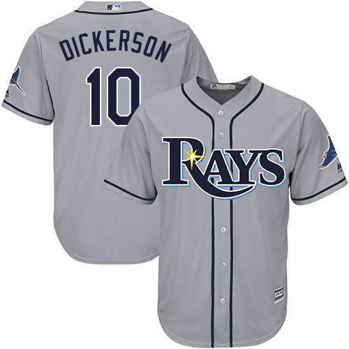Youth Tampa Bay Rays #10 Corey Dickerson Grey Cool Base Stitched MLB Jersey