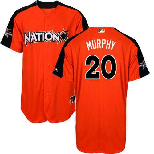 Youth Washington Nationals #20 Daniel Murphy Orange 2017 All-Star National League Stitched MLB Jersey