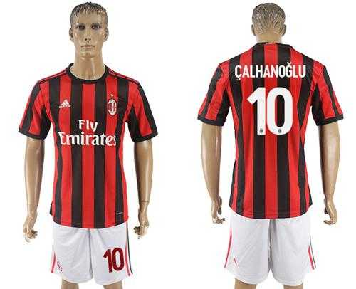 AC Milan #10 Calhanoglu Home Soccer Club Jersey