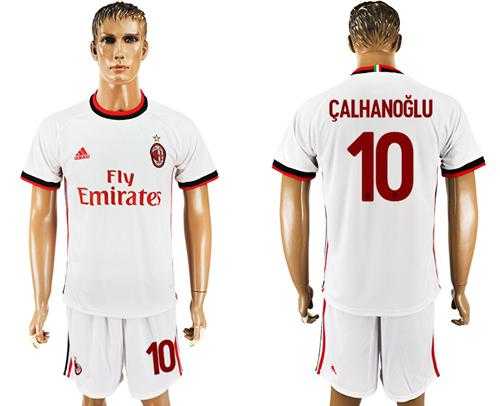 AC Milan #10 Calhanoglu White Soccer Club Jersey