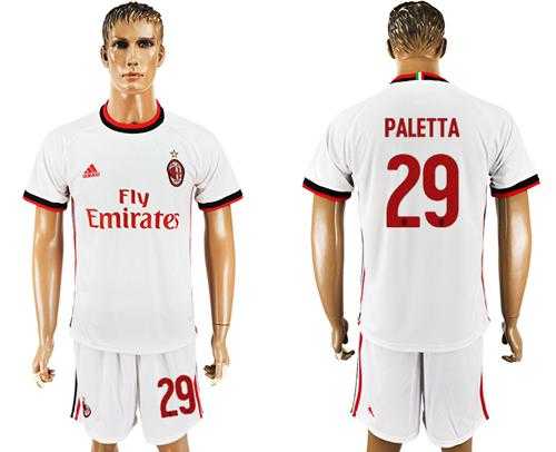AC Milan #29 Paletta Away Soccer Club Jersey
