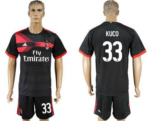 AC Milan #33 Kuco Away Soccer Club Jersey