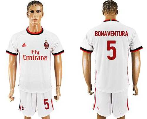 AC Milan #5 Bonaventura Away Soccer Club Jersey
