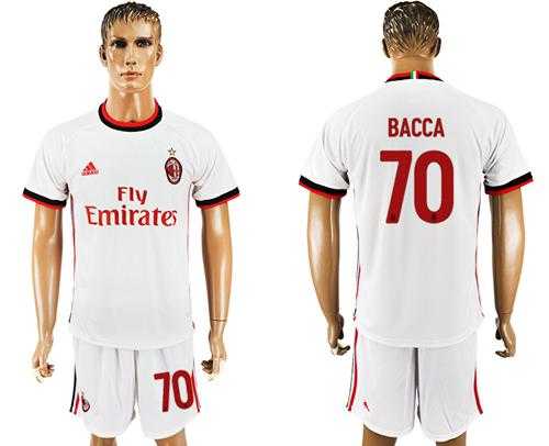 AC Milan #70 Bacca Away Soccer Club Jersey