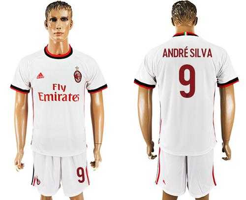 AC Milan #9 Andre Silva White Soccer Club Jersey