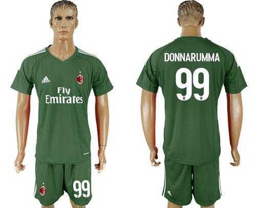 AC Milan #99 Donnarumma Green Goalkeeper Soccer Club Jersey